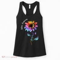 Autism Awareness Rainbow Sunflower Women's Tank Top thumb 0