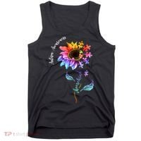 Autism Awareness Rainbow Sunflower Tank Top thumb 0