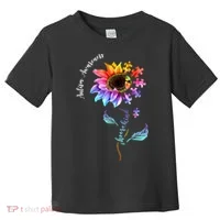 Autism Awareness Rainbow Sunflower Toddler T-Shirt thumb 0