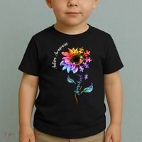 Autism Awareness Rainbow Sunflower Toddler T-Shirt thumb 2