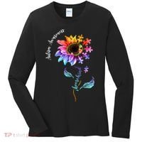 Autism Awareness Rainbow Sunflower Women's Long Sleeve Shirt thumb 0