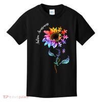 Autism Awareness Rainbow Sunflower Kids T-Shirt thumb 0