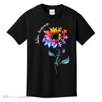 Autism Awareness Rainbow Sunflower Kids T-Shirt thumb 0