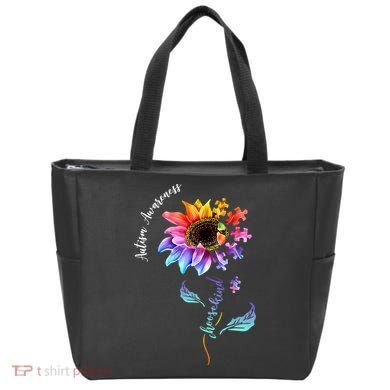 Autism Awareness Rainbow Sunflower Bag