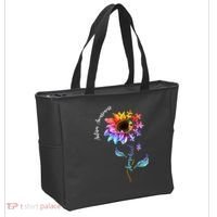 Autism Awareness Rainbow Sunflower Tote Bag thumb 2