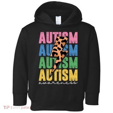 Autism Awareness Retro Cheetah Toddler Hoodie