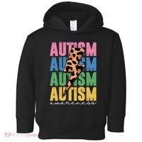 Autism Awareness Retro Cheetah Toddler Hoodie thumb 0