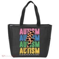 Autism Awareness Retro Cheetah Tote Bag thumb 0