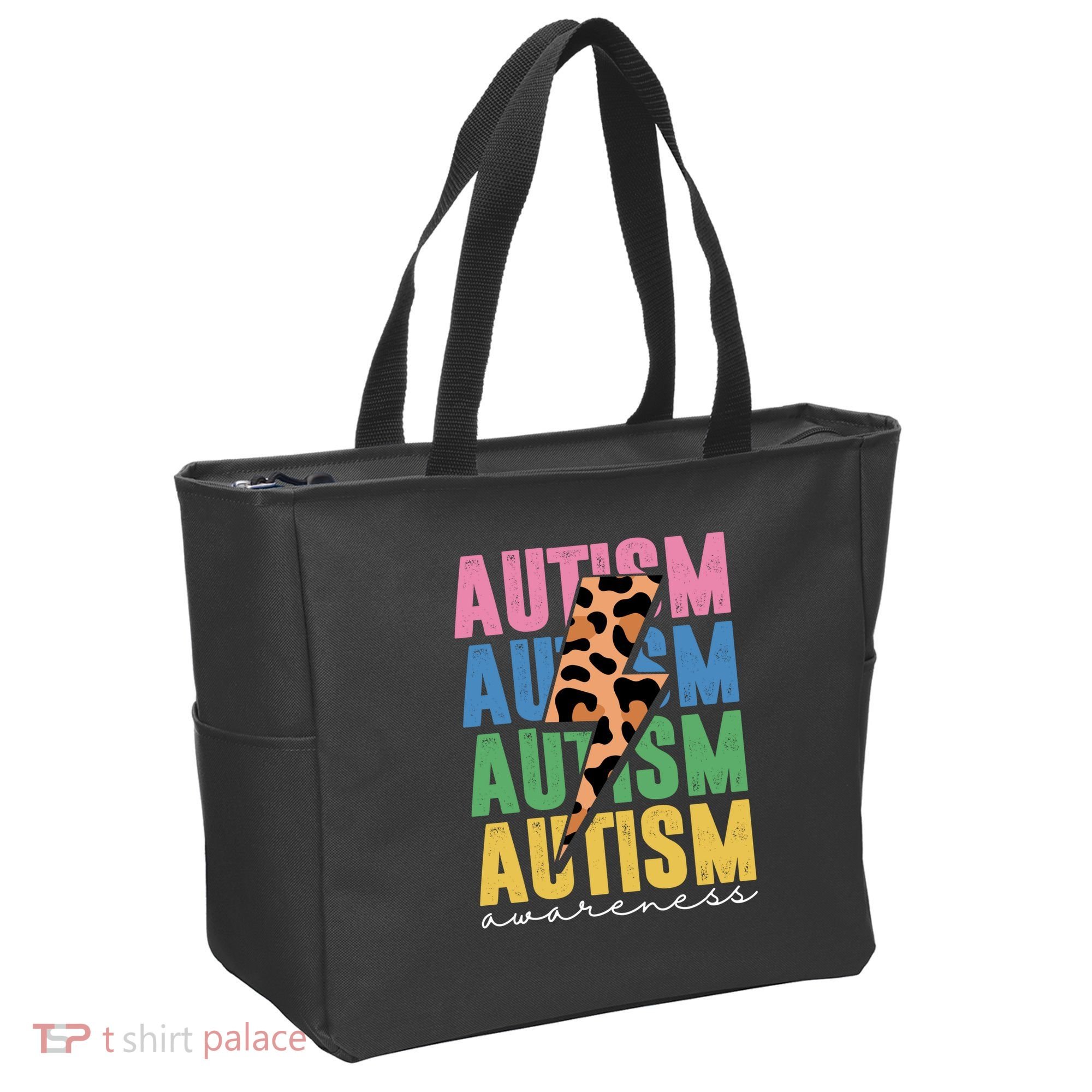 Autism Awareness Retro Cheetah Tote Bag