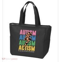Autism Awareness Retro Cheetah Tote Bag thumb 3