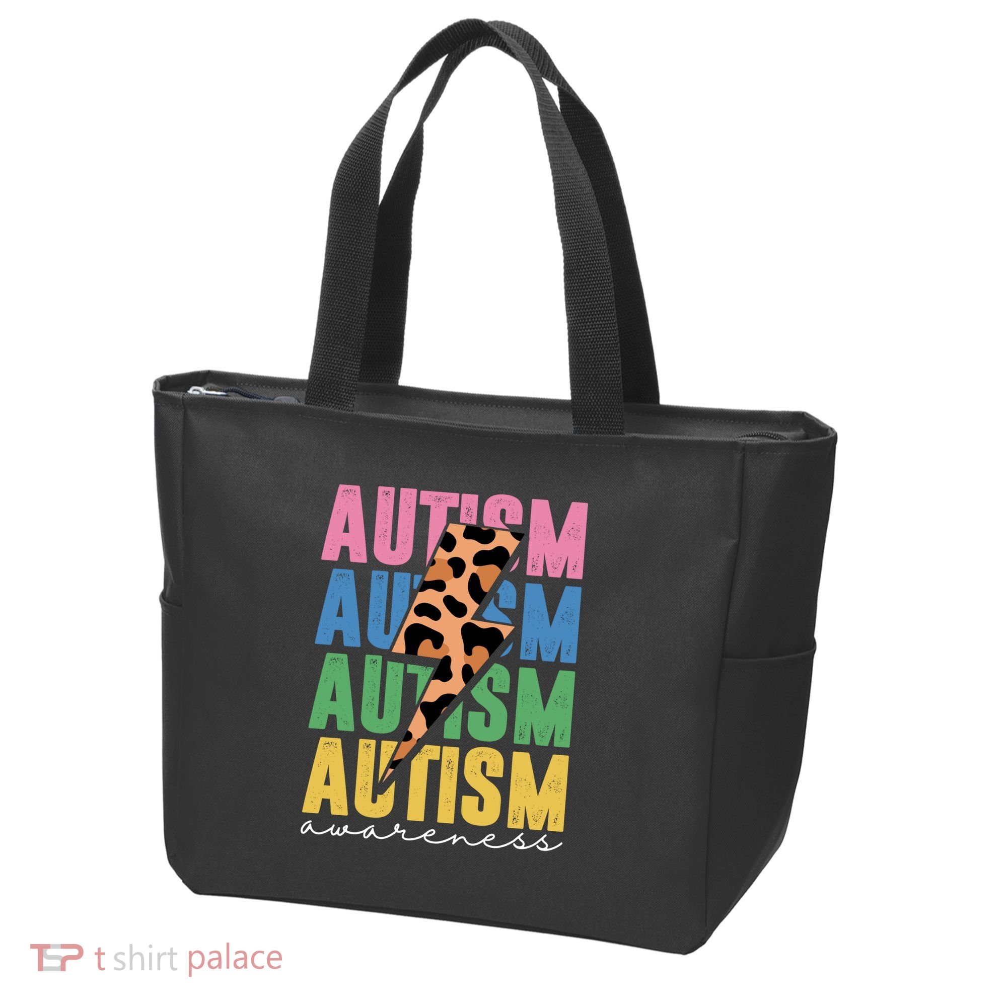 Autism Awareness Retro Cheetah Tote Bag