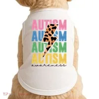 Autism Awareness Retro Cheetah Doggie Tank thumb 0