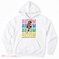 Autism Awareness Retro Cheetah Hoodie thumb 0