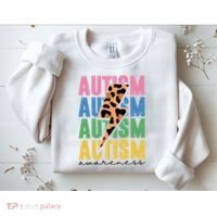 Autism Awareness Retro Cheetah Sweatshirt thumb 2