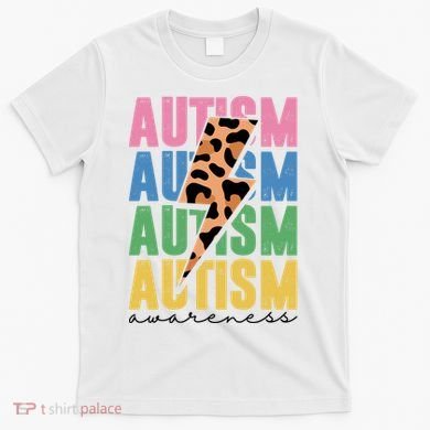 Autism Awareness Retro Cheetah T-Shirt