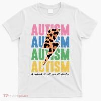 Autism Awareness Retro Cheetah T-Shirt thumb 0