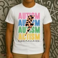 Autism Awareness Retro Cheetah T-Shirt thumb 3