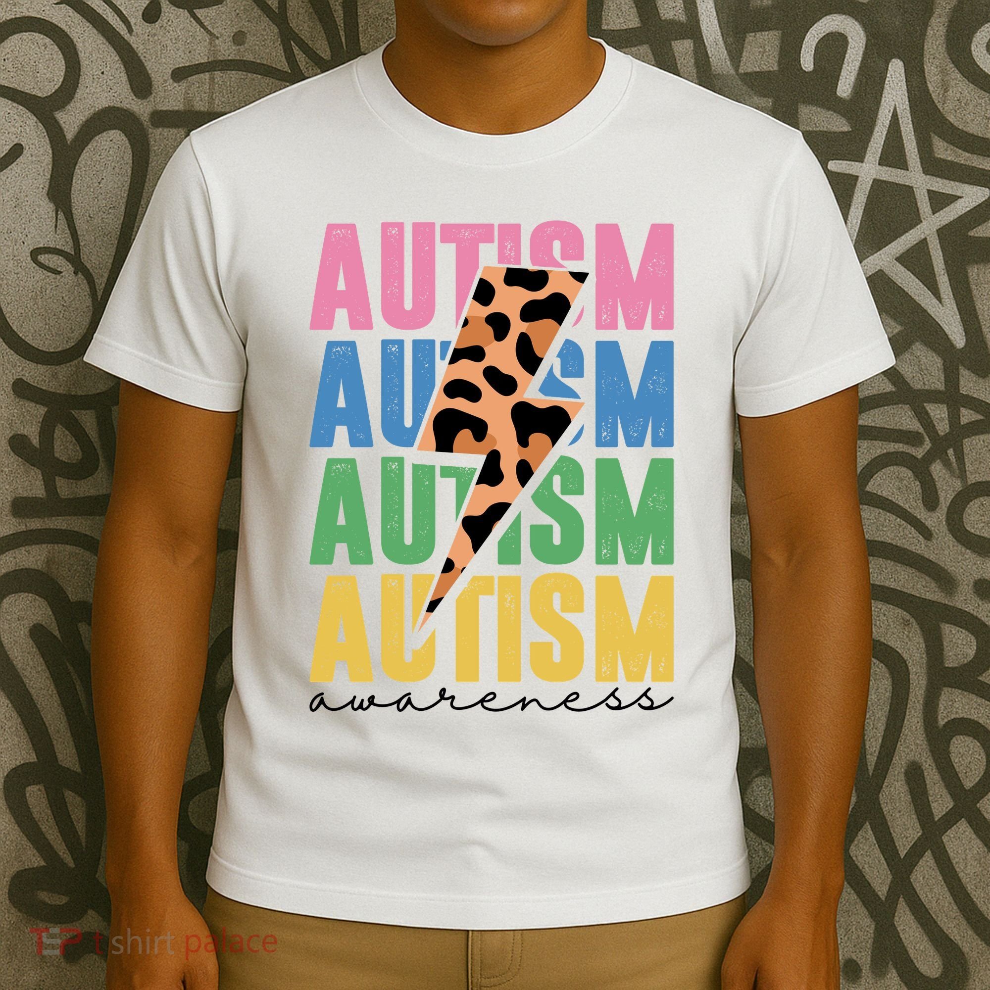 Autism Awareness Retro Cheetah T-Shirt