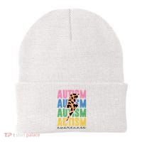 Autism Awareness Retro Cheetah Beanie thumb 0