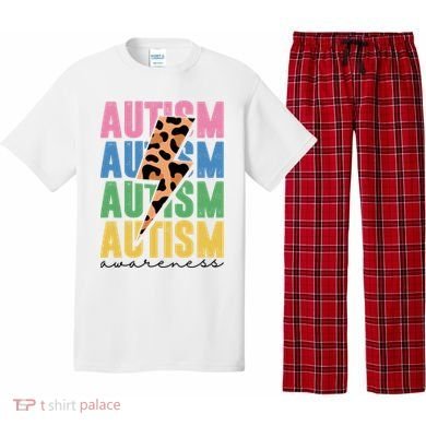 Autism Awareness Retro Cheetah Pajama Set