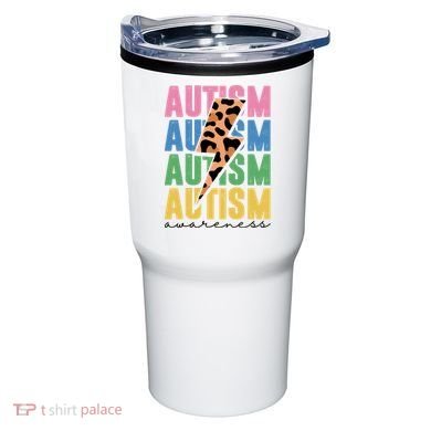 Autism Awareness Retro Cheetah Tumbler