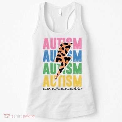 Autism Awareness Retro Cheetah Women's Tank Top