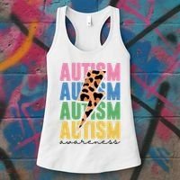 Autism Awareness Retro Cheetah Women's Tank Top thumb 3