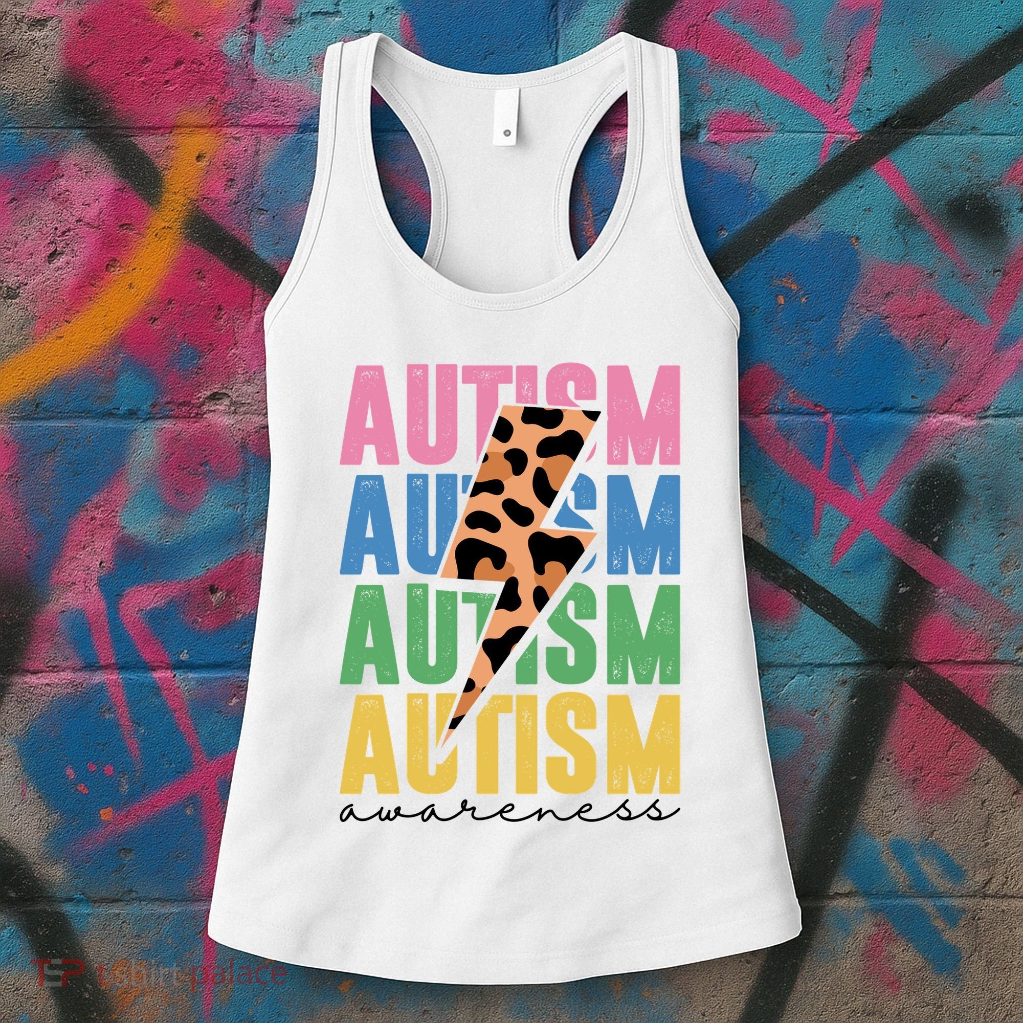 Autism Awareness Retro Cheetah Women's Tank Top