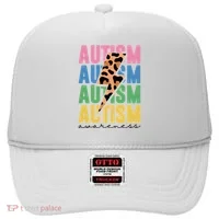 Autism Awareness Retro Cheetah Hat thumb 0