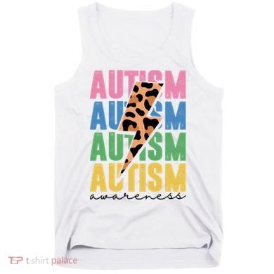 Autism Awareness Retro Cheetah Tank Top