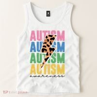 Autism Awareness Retro Cheetah Tank Top thumb 2
