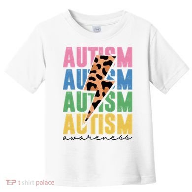 Autism Awareness Retro Cheetah Toddler T-Shirt