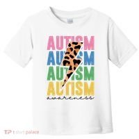 Autism Awareness Retro Cheetah Toddler T-Shirt thumb 0
