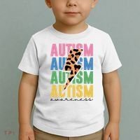 Autism Awareness Retro Cheetah Toddler T-Shirt thumb 2