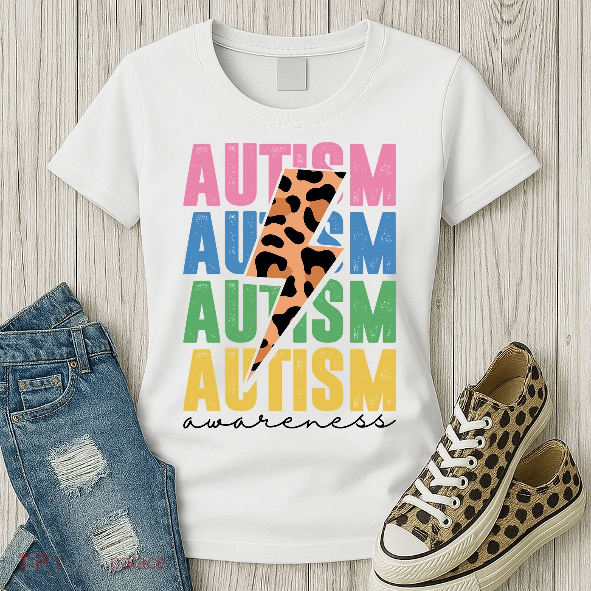 Autism Awareness Retro Cheetah Women's T-Shirt