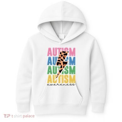 Autism Awareness Retro Cheetah Kids Hoodie