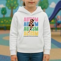 Autism Awareness Retro Cheetah Kids Hoodie thumb 3