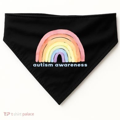 Autism Awareness Rainbow USA-Made Doggie Bandana