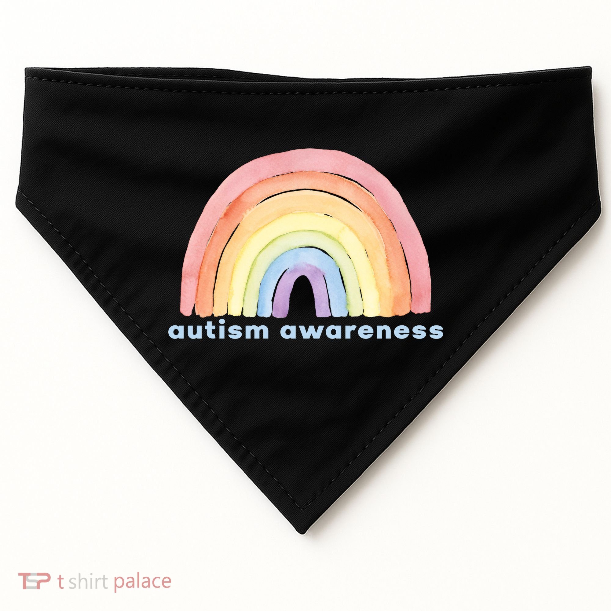 Autism Awareness Rainbow USA-Made Doggie Bandana