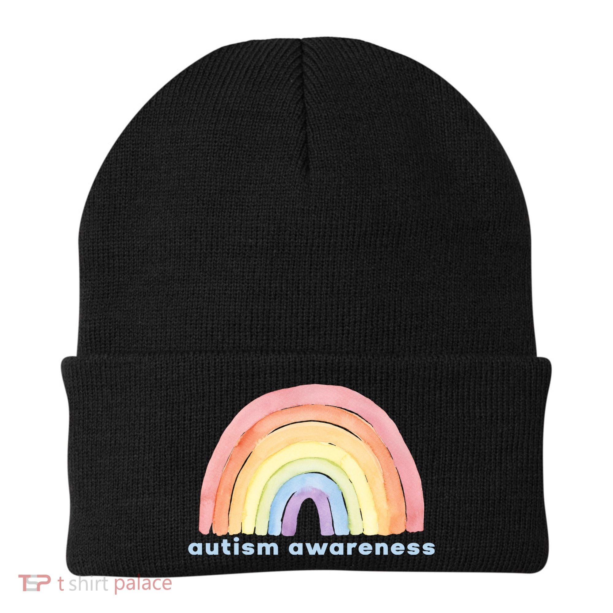 Autism Awareness Rainbow Beanie