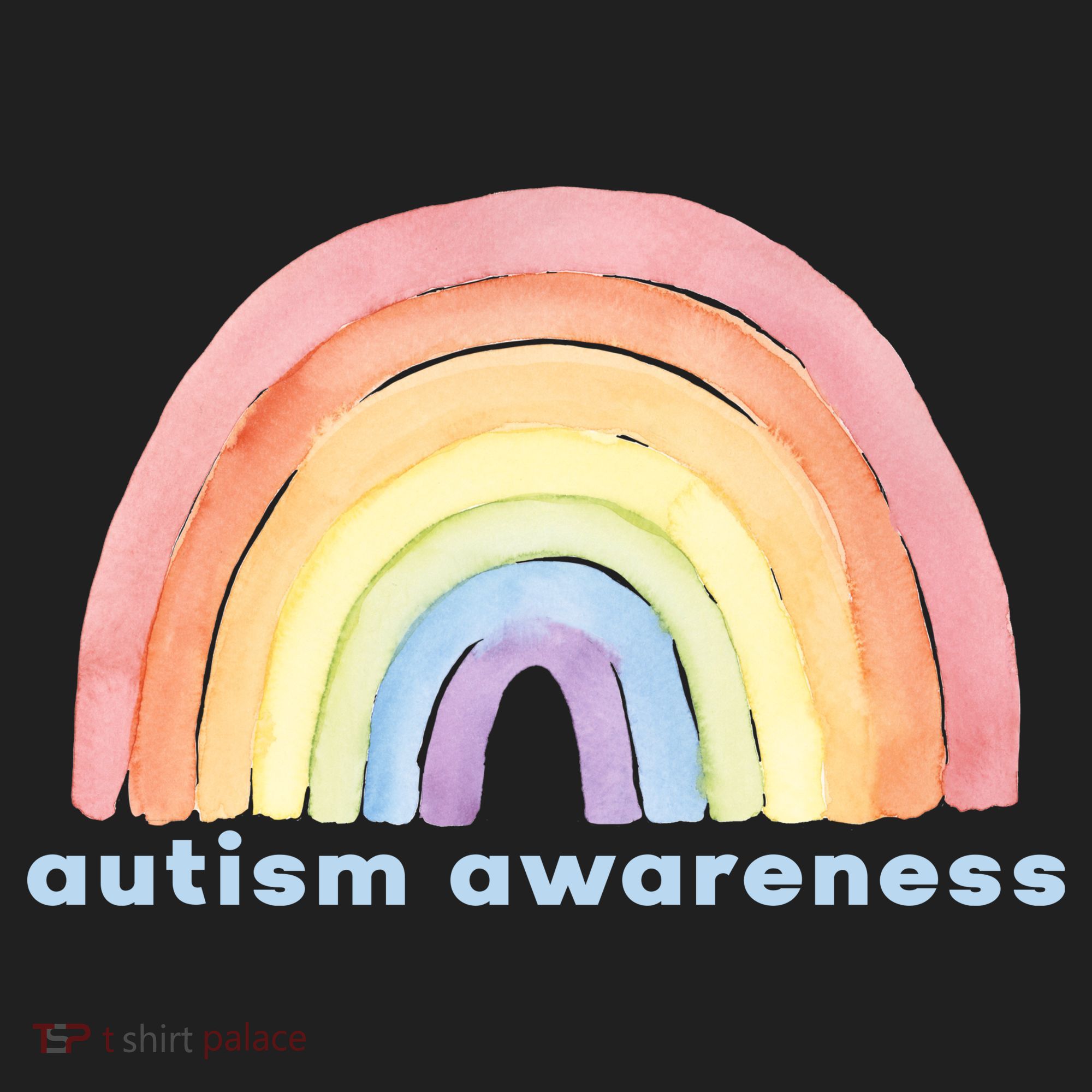 Autism Awareness Rainbow Golf Towel