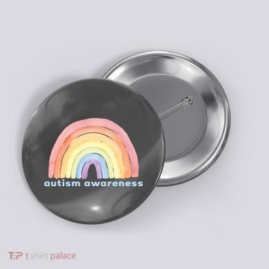 Autism Awareness Rainbow Button