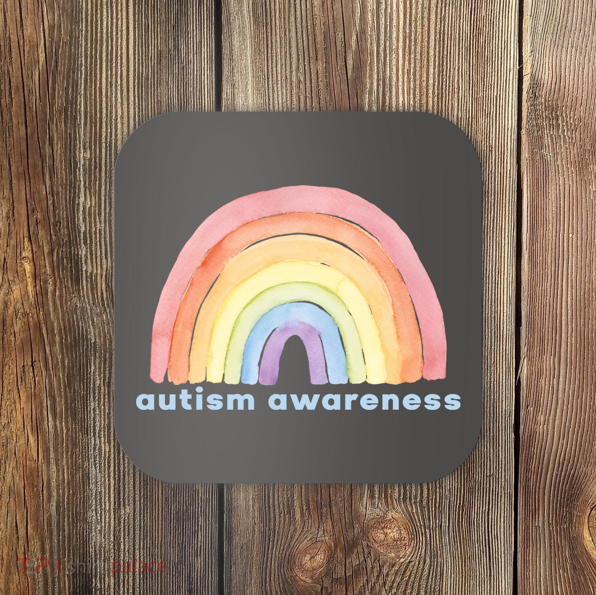 Autism Awareness Rainbow Coaster