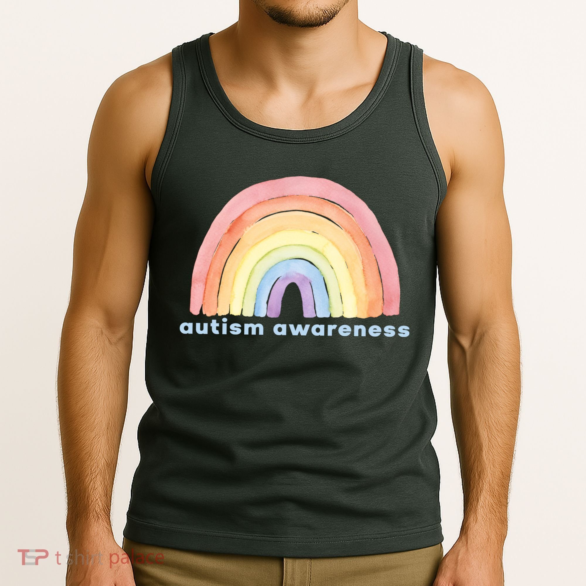 Autism Awareness Rainbow Tank Top