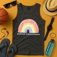 Autism Awareness Rainbow Tank Top thumb 4