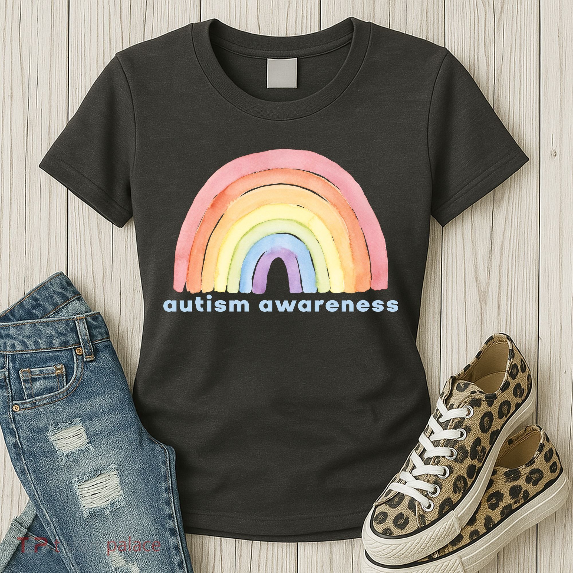 Autism Awareness Rainbow Women's T-Shirt