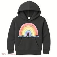 Autism Awareness Rainbow Kids Hoodie thumb 0