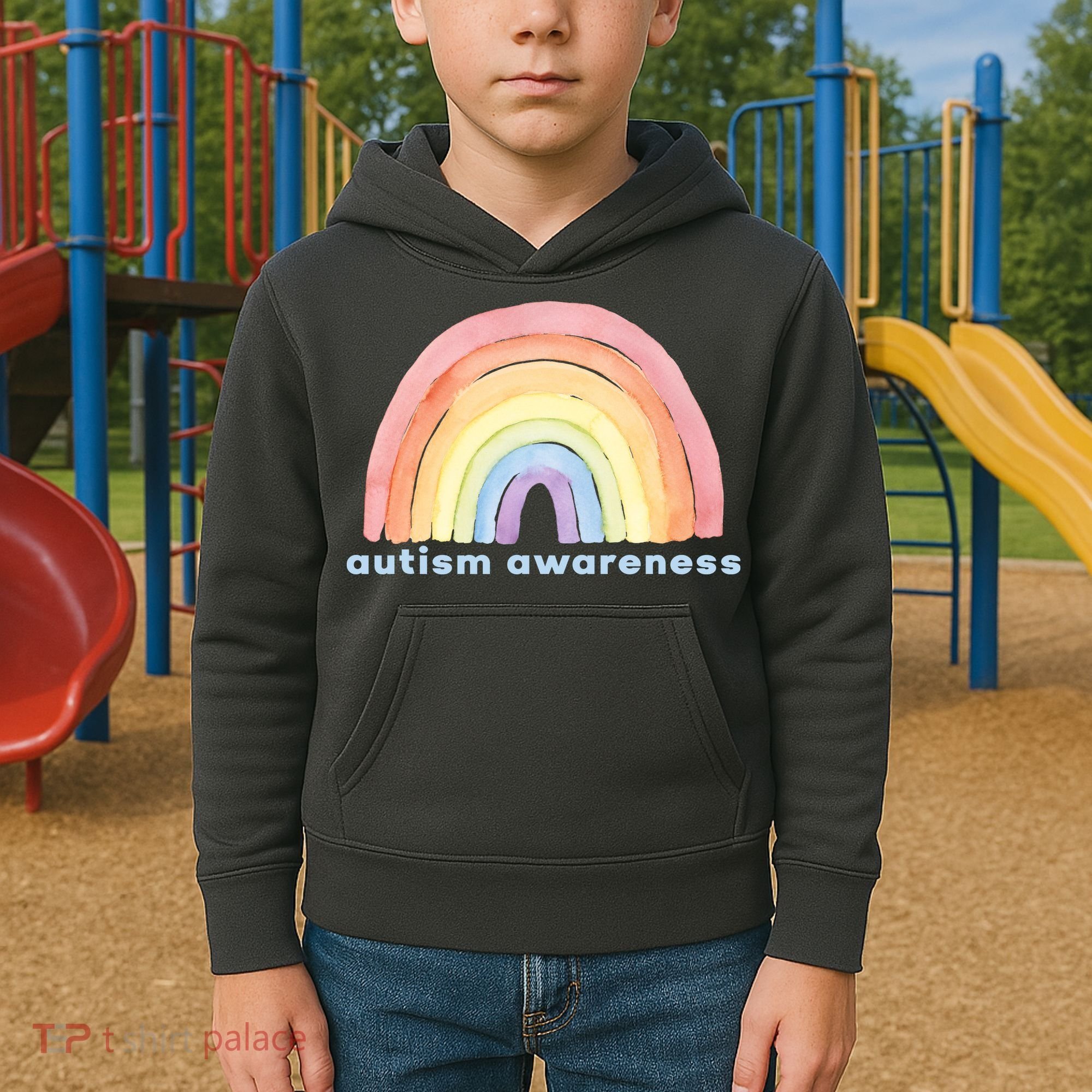 Autism Awareness Rainbow Kids Hoodie