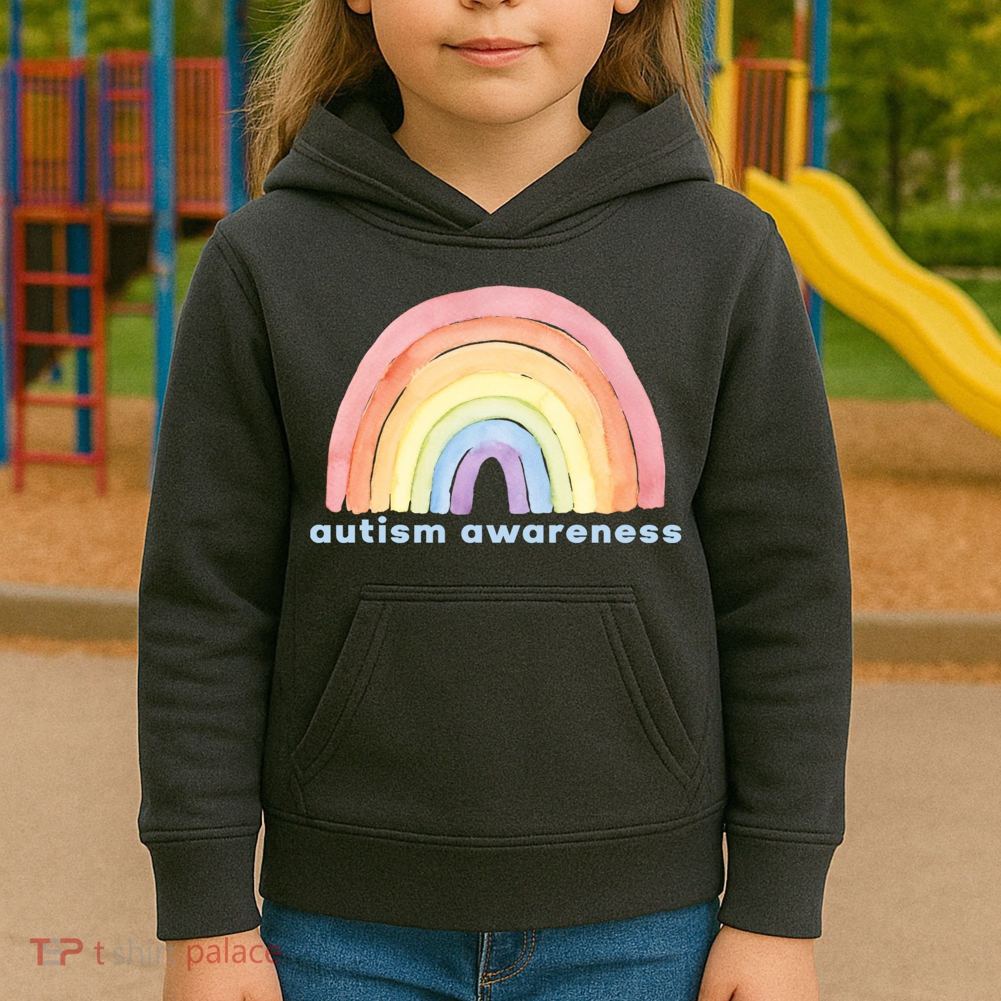 Autism Awareness Rainbow Kids Hoodie