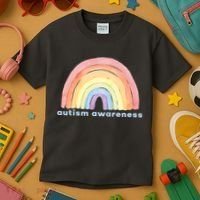 Autism Awareness Rainbow Kids T-Shirt thumb 3